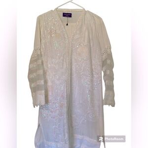 3 pc white sana safeez shalvar kameez